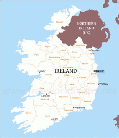 ireland-map-political